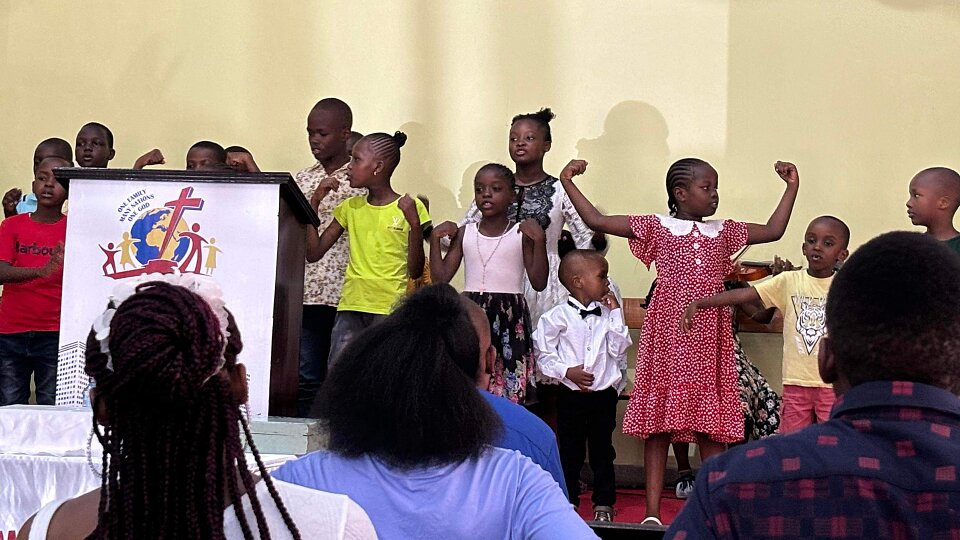 children at church