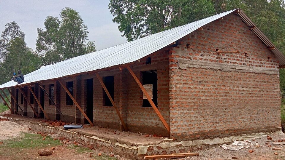 classroom with roof completed